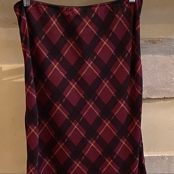 Plaid Midi Slip Skirt - Picture 10 of 12